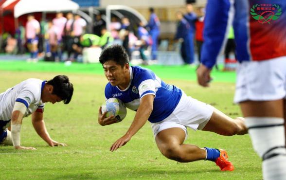 【U19亞青橄欖球錦標賽】中華隊隊長周新翔達陣為中華隊奪下首分